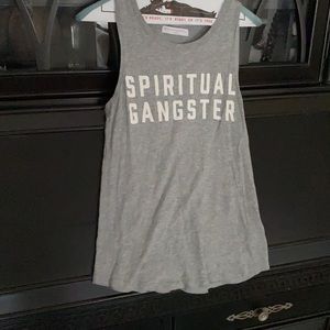 Spiritual Gangster grey/white tank